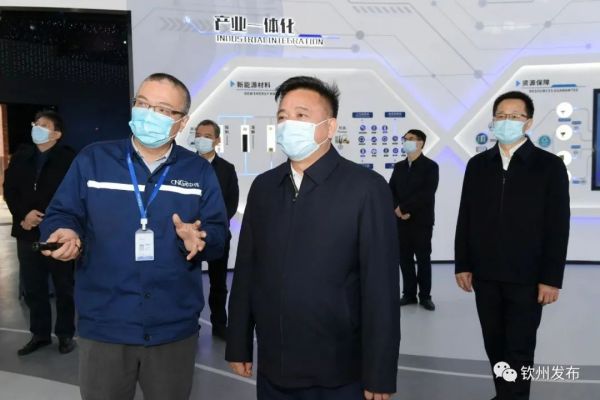 钦州市委书记林冠一行调研中伟钦州工业基地生产谋划生长情形